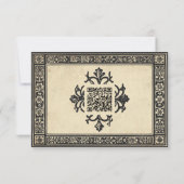 Cartons Réponse Gothic Parchment Medieval Until Death Wedding QR (Dos)