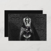 Cartons Réponse Gothique Dame de crâne (Devant / Derrière)