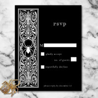 Gothique Éffrayant Araignée Noir Blanc Mariage Non