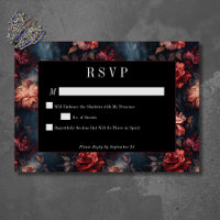 Gothique foncé Vintage rouge et rose Mariage flora