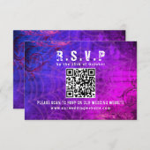 Cartons Réponse Gothique Halloween QR Code Mariage (Devant / Derrière)