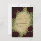 Cartons Réponse Gothique médiéval antique vintage rose mariage (Dos)