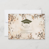 Cartons Réponse Graduation Rustique Vintage Fleur sauvage Bloom (Devant)