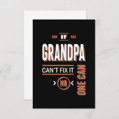 Cartons Réponse Grand-père ne peut pas le réparer (Devant / Derrière)