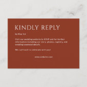 Cartons Réponse Gras minimaliste - Mariage (Devant)