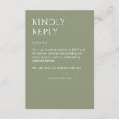 Cartons Réponse Gras minimaliste - Mariage (Devant)