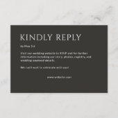 Cartons Réponse Gras minimaliste - Mariage (Devant)