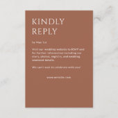 Cartons Réponse Gras minimaliste - Mariage (Devant)