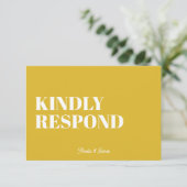 Cartons Réponse Gras moderne Retro Funky Mariage lumineux (Debout devant)