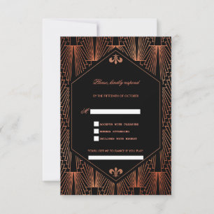 Cartons Réponse Great Gatsby Copper Art Déco Chanson Demande de Ma