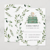 Cartons Réponse Green Adventure Baby shower Adventure Répondre (Devant / Derrière)