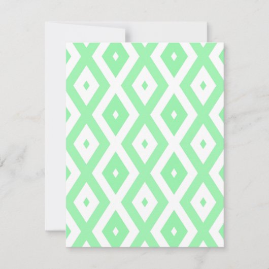 Cartons Réponse Green and white diamond pattern (Devant)
