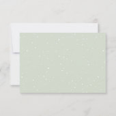 Cartons Réponse Green Cream Gold Floral Mariage (Dos)