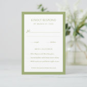 Cartons Réponse Green Frame Wedding  (Debout devant)