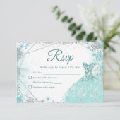 Cartons Réponse Green Turquoise Silver Christmas Princesse Quincea (Debout devant)