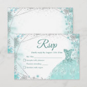 Cartons Réponse Green Turquoise Silver Christmas Princesse Quincea (Devant / Derrière)