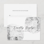 Cartons Réponse gris minimaliste | MARIAGE (Devant / Derrière)