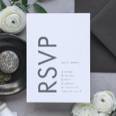 Cartons Réponse Gris Premium Ultimate Moderne Monogramme Bold Amus