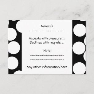 Cartons Réponse Gros points en noir et blanc.