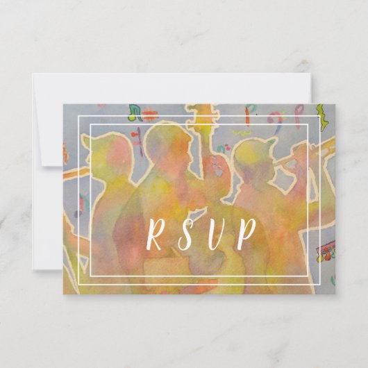 Cartons Réponse Groupe de Jazz coloré (Devant)