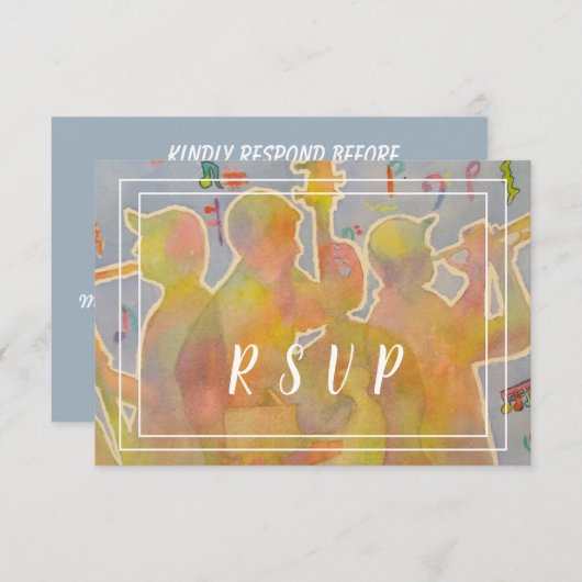 Cartons Réponse Groupe de Jazz coloré (Devant / Derrière)