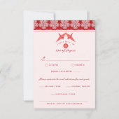 Cartons Réponse Grues en papier Origami Fleurs Sakura Mariage asia (Devant)