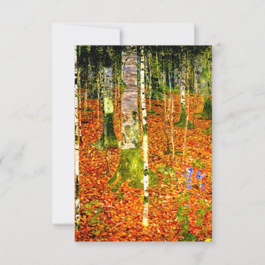 Cartons Réponse Gustav Klimt Birch Trees (Devant)