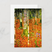 Cartons Réponse Gustav Klimt Birch Trees (Devant / Derrière)