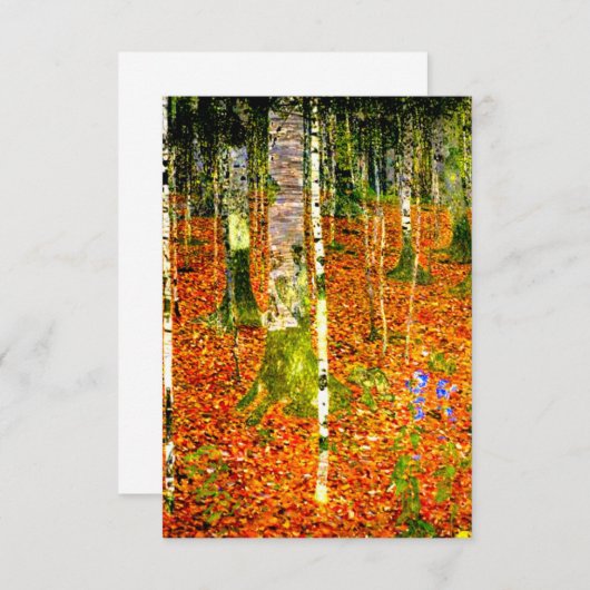 Cartons Réponse Gustav Klimt Birch Trees (Devant / Derrière)