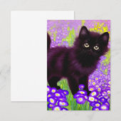 Cartons Réponse Gustav Klimt Black Kitten (Devant / Derrière)