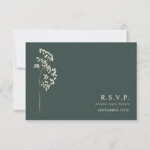 Cartons Réponse Gypsophila Stem Mariage d'émeraude botanique