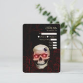 Cartons Réponse Halloween gothique rouge effrayant floral foncé mo (Debout devant)