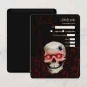 Cartons Réponse Halloween gothique rouge effrayant floral foncé mo (Devant / Derrière)