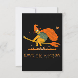 Cartons Réponse Halloween Witch Flying