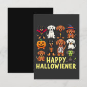 Cartons Réponse Hallowiener Éffrayant Halloween Chien Weiner (Devant / Derrière)