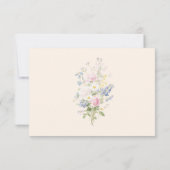 Cartons Réponse Hand Written Drawn Floral Summer Wedding (Dos)