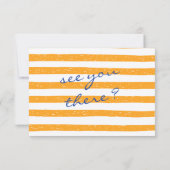 Cartons Réponse Hand Written Pinstripes Painted Italian Wedding (Dos)