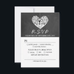 Cartons Réponse Hanging Heart Tree Chalkboard Mariage Collection<br><div class="desc">Cette collection de mariages en damier est parfaite pour tout couple qui planifie une célébration de mariage romantique. Ces cartes RSVP peuvent être personnalisées pour votre occasion spéciale et feraient la carte de réponse parfaite pour tout mariage, douche nuptiale, fête de fiançailles, fête d'anniversaire et bien plus encore. Les éléments...</div>