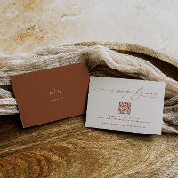 HARMONIE | Code QR minimaliste Mariage en terre cu