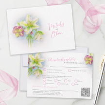 Hellebore aquarelle mariage de printemps QR repas