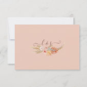 Cartons Réponse Herbe des Pampas Boho Blush Fleur Blanche Bois RSV (Dos)