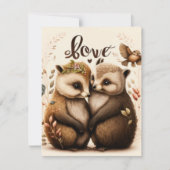 Cartons Réponse hérisson amoureux (Devant)