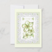 Cartons Réponse Hibiscus & dentelle BLANC (Devant)