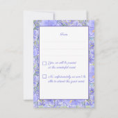 Cartons Réponse Hibiscus & dentelle BLEU (Dos)