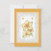 Cartons Réponse Hibiscus & dentelle JAUNE (Devant)