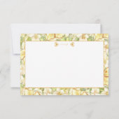 Cartons Réponse Hibiscus & dentelle JAUNE (Dos)