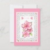 Cartons Réponse Hibiscus & dentelle PINK (Devant)