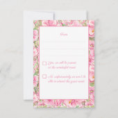 Cartons Réponse Hibiscus & dentelle PINK (Dos)