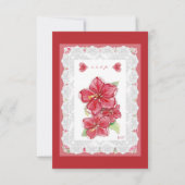 Cartons Réponse Hibiscus & dentelle RED (Devant)