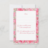 Cartons Réponse Hibiscus & dentelle RED (Dos)